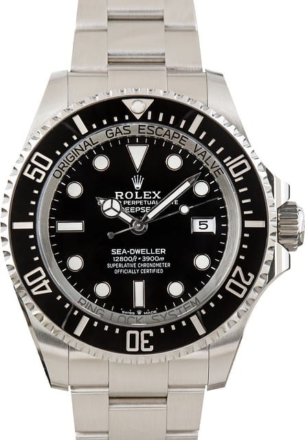 Pre-Owned Black Dial Rolex Sea-Dweller Ref 136660 Stainless Steel
