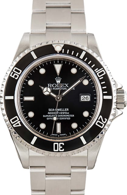 Pre-Owned Men's Rolex Sea-Dweller Ref 16600 Black Dial
