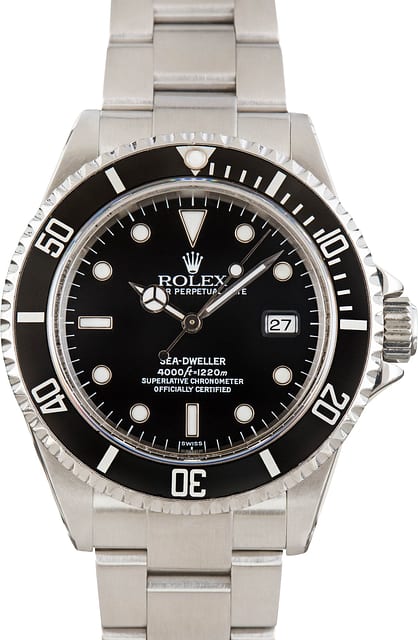 Pre-Owned Rolex Sea-Dweller Ref 16600 Black Dial