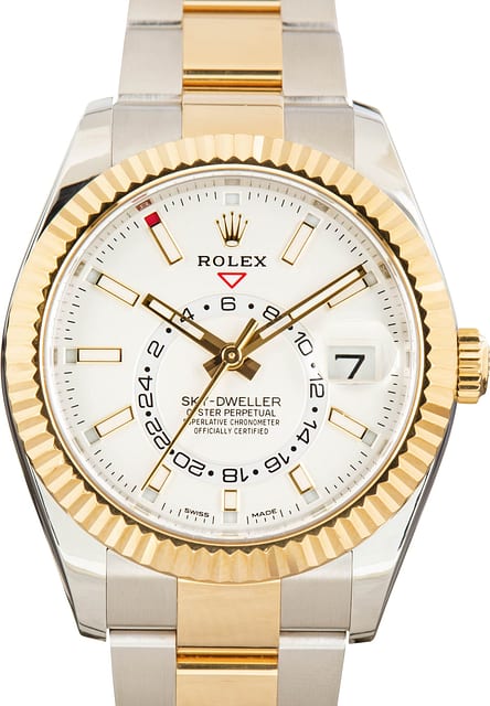 Used Rolex Sky-Dweller Two Tone 326933 White Dial