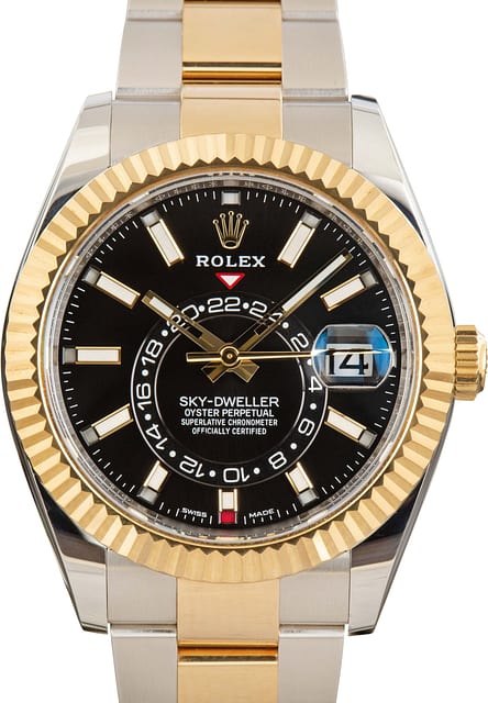 Pre-owned Rolex Sky-Dweller Ref 326933 Black Dial