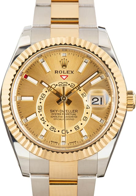 Rolex Sky-Dweller Two Tone 326933 Champagne Dial