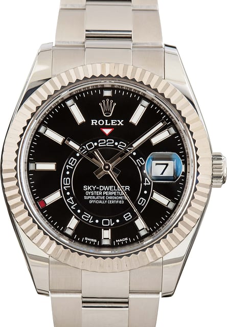 Pre-owned Rolex Sky-Dweller Ref 326934 Black Dial
