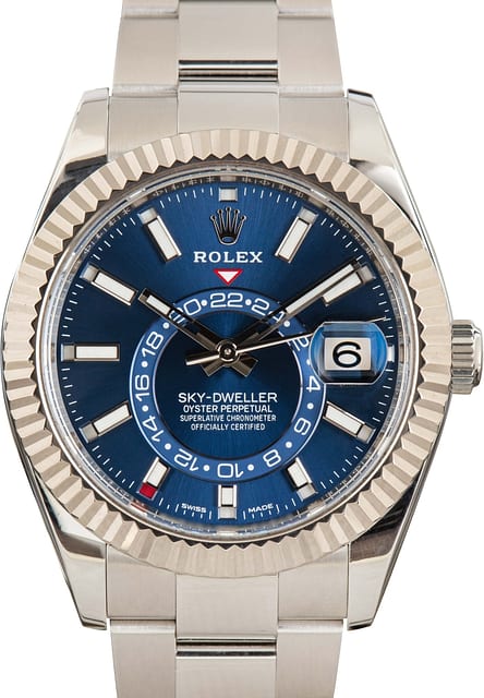 Pre-owned Rolex Sky-Dweller ref 326934 Blue Dial