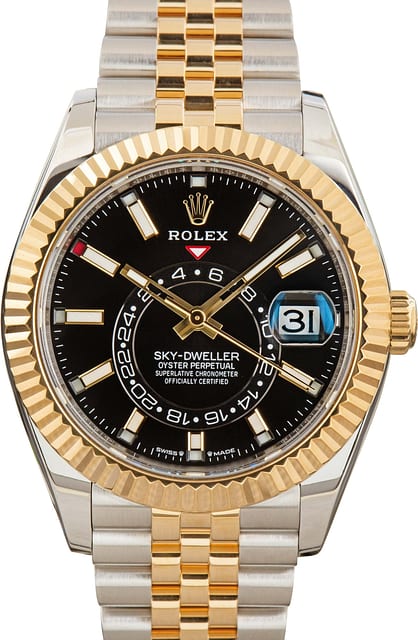 Rolex Sky-Dweller Two Tone 336933 Black Dial