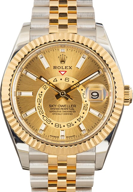 Pre-Owned Rolex Sky-Dweller Ref 336933 Champagne Dial