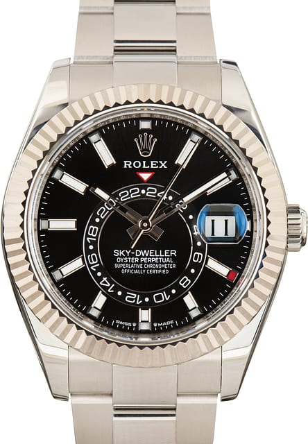 Pre-Owned Rolex Sky-Dweller ref 336934 Black Dial