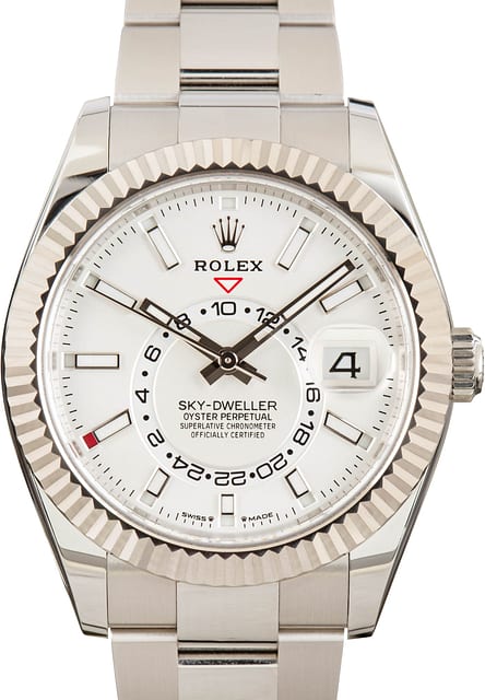 Pre-Owned White Dial Rolex Sky-Dweller 336934