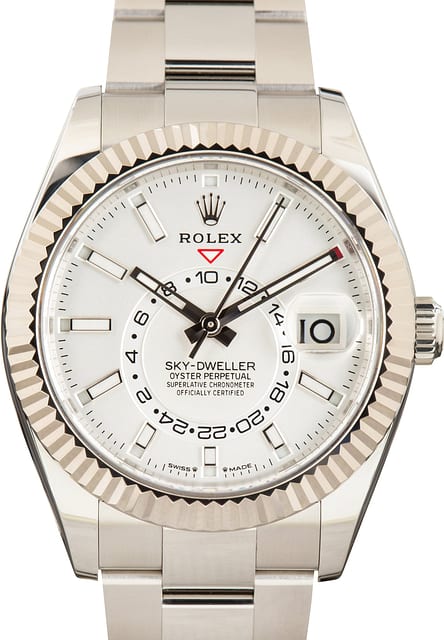 Pre-Owned White Dial Rolex Sky-Dweller 336934
