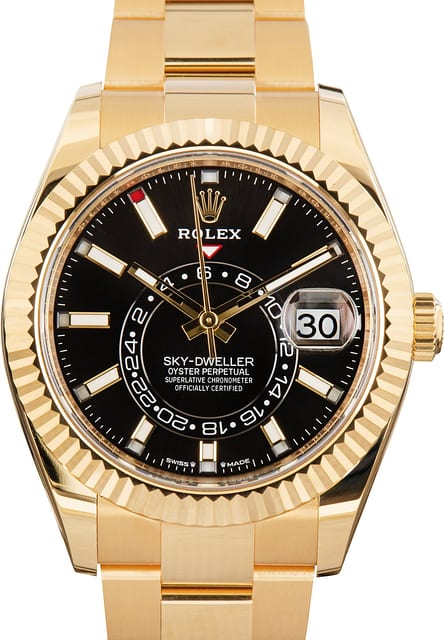 Pre-Owned Rolex Sky-Dweller 336938 Black Dial