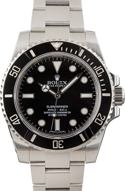 Used Rolex Submariner 114060 No Date Dial