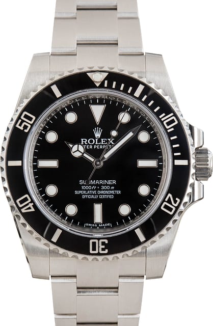 Pre-owned Rolex Submariner Ref 114060 Stainless Steel