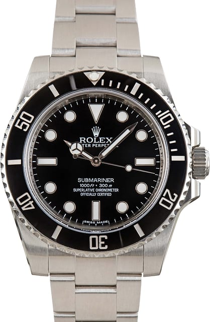 Pre-owned Stainless Steel Rolex Submariner Ref 114060
