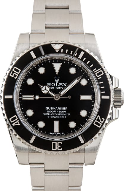 Pre-Owned Black Dial Rolex Submariner 114060LN