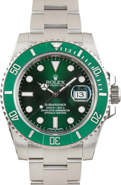Pre-owned Rolex Submariner Hulk Ref 116610LV