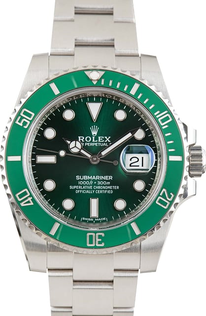 Used Hulk Rolex Submariner Green Dial 116610LV