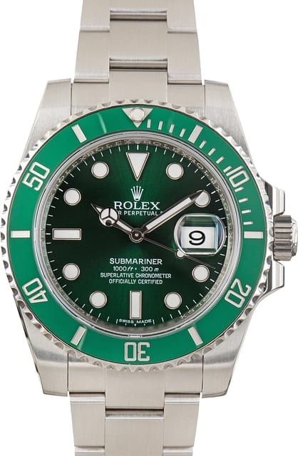 Pre-Owned Rolex Submariner Green Hulk Ref 116610LV