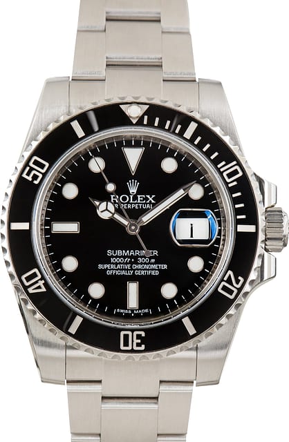 Pre-Owned Rolex Submariner Steel Oyster ref 116610 Black Dial