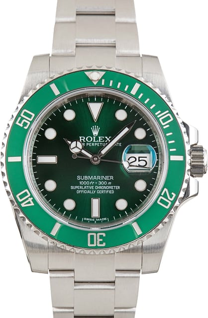 Used Rolex Submariner Green Hulk Ref 116610LV