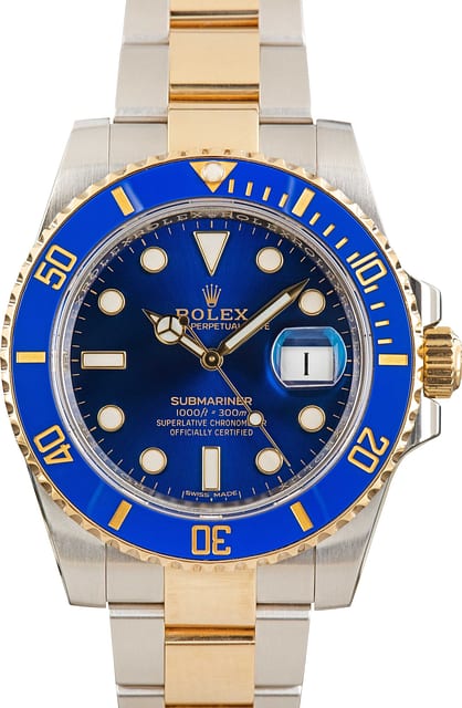 Used Rolex Submariner 116613LB Blue Dial