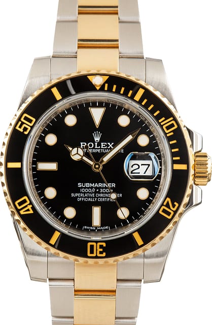Pre-Owned Rolex Submariner ref 116613LN Black Luminous Dial
