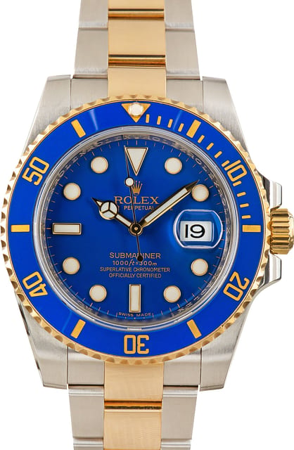 Used Blue Dial Rolex Submariner 116613LB