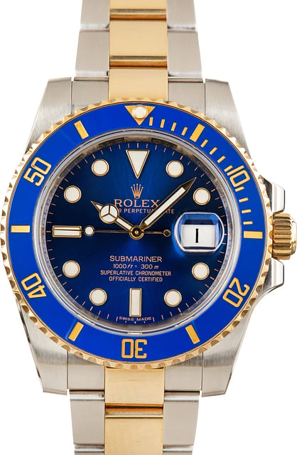 Used Rolex Submariner ref 116613LB Bluesy