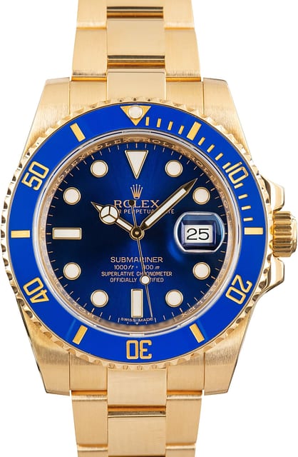 Preowned Rolex Submariner 116618 Blue Dial