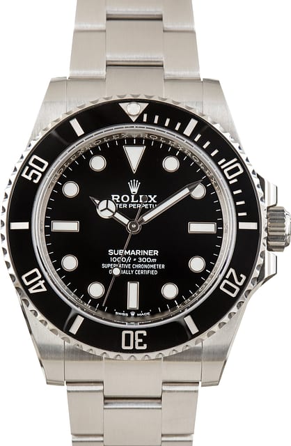 Used Rolex Submariner Ref 124060 Stainless Steel No Date Dial