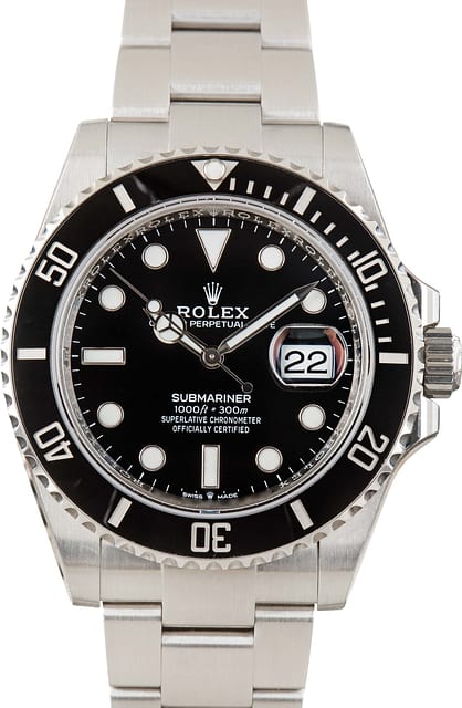 Pre-Owned Rolex Submariner Stainless Steel 126610 Black Dial