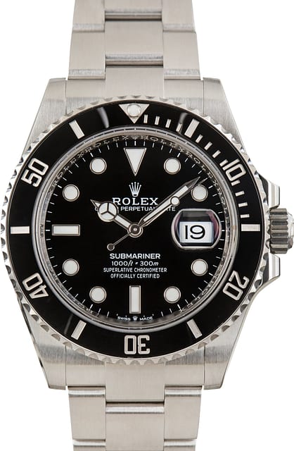 Pre-Owned Rolex Submariner Black Dial 126610LN Stainless Steel