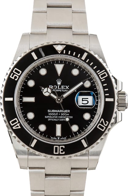 Pre-Owned Rolex Submariner ref 126610 Black Dial & Bezel