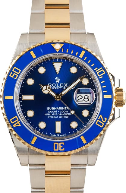 Pre-Owned Rolex Submariner Steel & Gold Ref 126613 Blue Dial