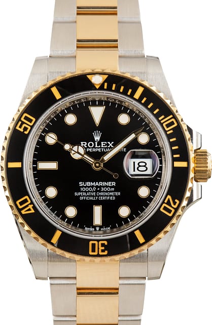Used Rolex Submariner Two Tone 126613LN Black Dial