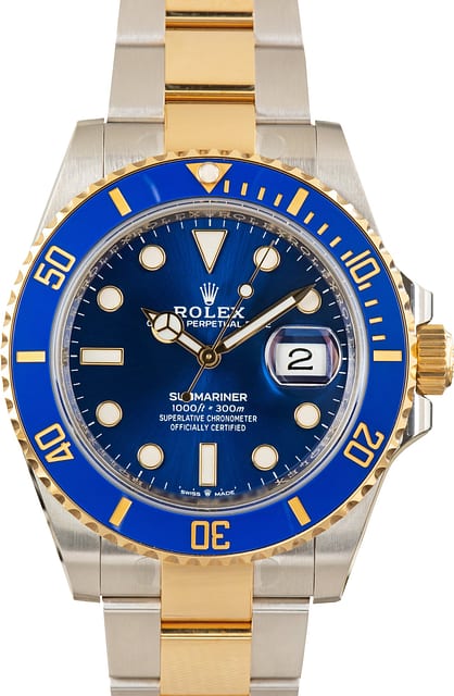 Pre-Owned Rolex Submariner 126613LB Steel & 18k Yellow Gold Bluesy