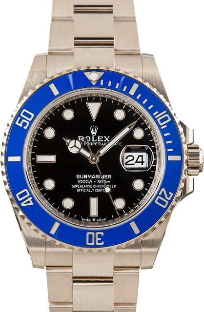 Used 18k White Gold Rolex Submariner 126619 Cookie Monster
