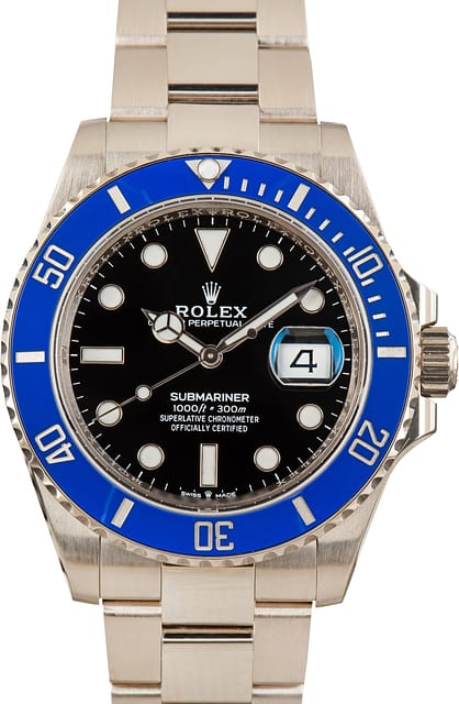 Pre-Owned 18k White Gold Rolex Submariner 126619LB Cookie Monster