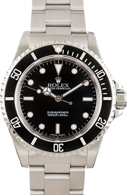 Pre-Owned Steel Rolex No Date Dial Submariner 14060