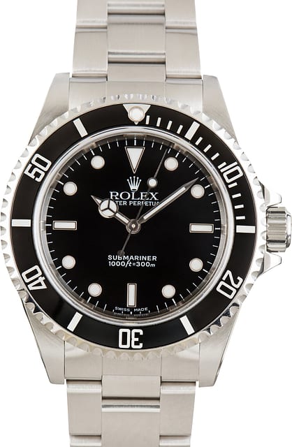 Pre-Owned Rolex No Date Black Dial Submariner ref 14060