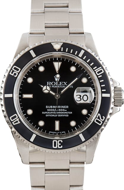 Used Rolex Submariner Ref 16610 Black