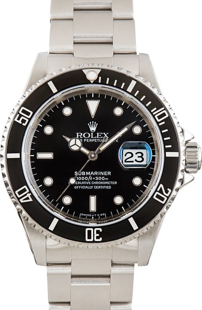 Used Rolex Submariner Black Dial 16610 Steel Oyster