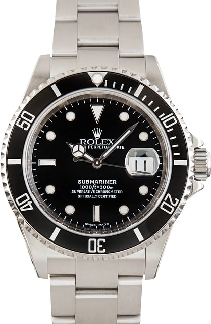 Used Rolex 16610 Submariner Steel Oyster