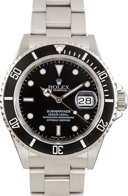 Used Rolex Submariner 16610 Stainless Steel Oyster