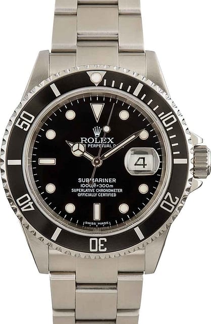 Mens Rolex Submariner 16610T Steel Oyster