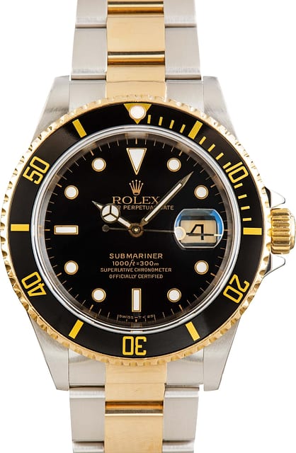 Pre-owned Rolex Submariner 16613 Black