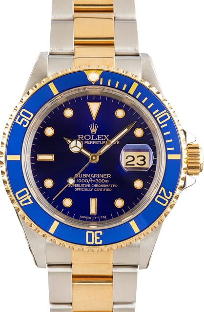 Men's Rolex Submariner Ref 16613 Bluesy