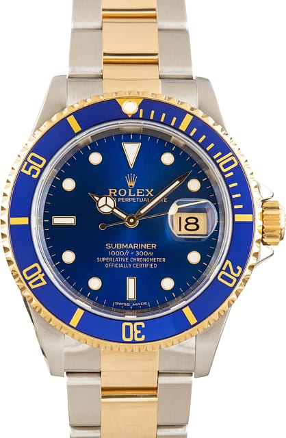 Used Rolex Submariner Two Tone 16613 Bluesy
