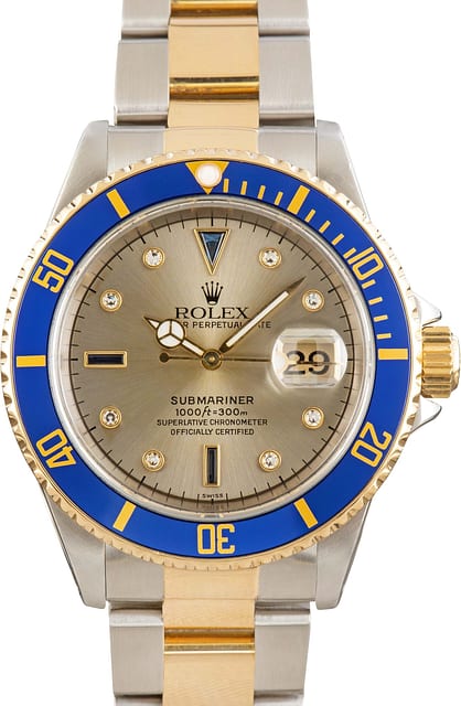 Rolex Submariner Ref 16613 Serti Dial