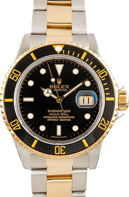 Men's Rolex Submariner 16803 Black Dial