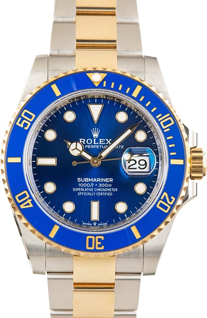 Used Rolex Submariner Date ref 126613LB Blue Dial